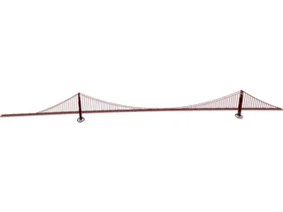Golden Gate Bridge 3D Model preview