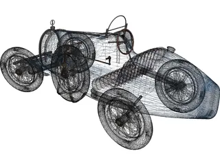Bugatti Type 35 (1924) 3D Model preview