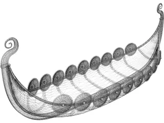 Viking Ship 3D Model preview