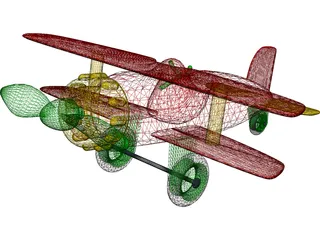 Toy Airplane 3D Model preview