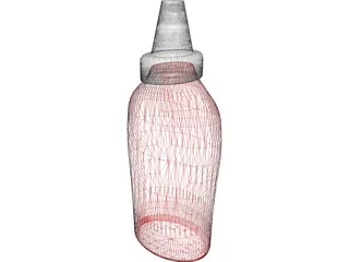 Bottle Ketchup 3D Model preview