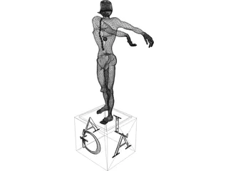 Abstract Dali Statue 3D Model preview