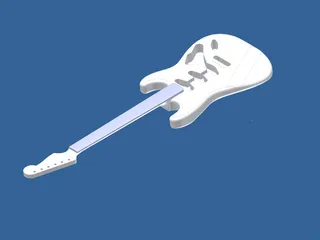 Fender Stratocaster Guitar Body 3D Model preview
