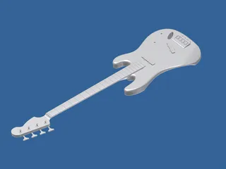 Fender Precision Bass Guitar Body 3D Model preview