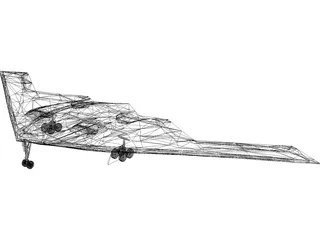 B2 Stealth Bomber 3D Model preview