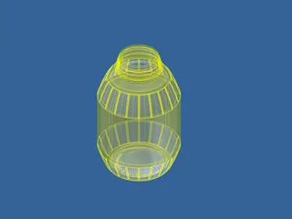 Mustard Bottle 3D Model preview