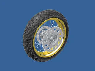 KTM Moto Backwheel LC4 Supermotard 3D Model preview