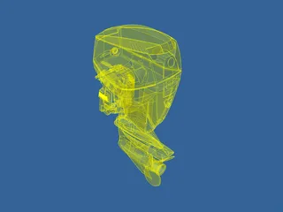 Eagle V4 Outboard Motor 3D Model preview