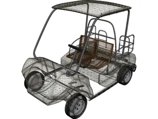Golf Cart 3D Model preview