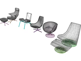 Chairs 3D Model preview