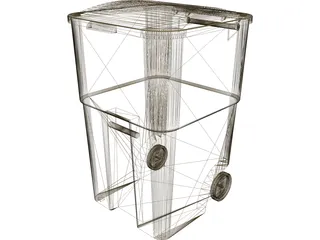 Trash Can Rubbermaid 3D Model preview