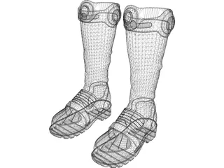Boots Sci-Fi 3D Model preview