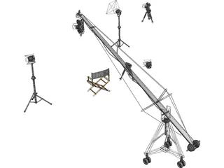 Studio Set Cameras 3D Model preview