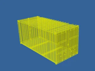 Container Shipping 20ft 3D Model preview