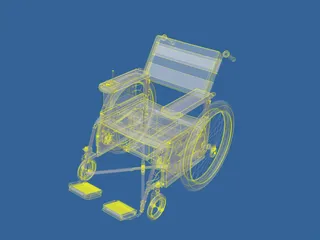 Wheelchair 3D Model preview