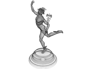 Hermes statuette 3D Model preview
