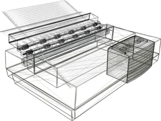 Dot matrix printer 3D Model preview