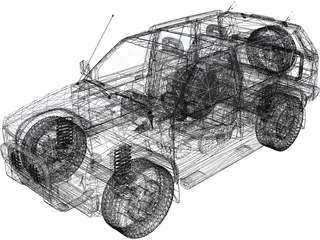 Nissan Terrano 3D Model preview