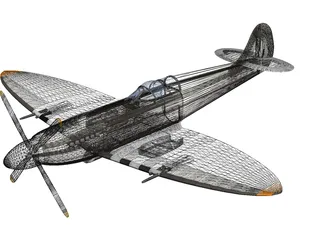 Supermarine Spitfire 3D Model preview