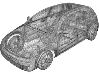 Opel Corsa 3D Model preview