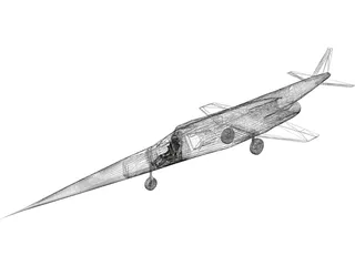 Douglas X-3 Stiletto 3D Model preview