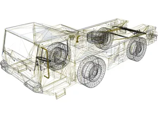 Airport Tug Truck 3D Model preview