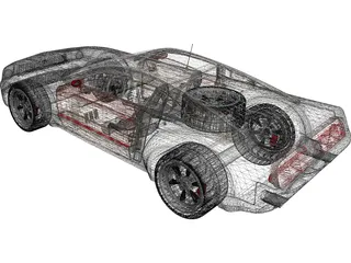 Ford Mustang [Tuned] 3D Model preview