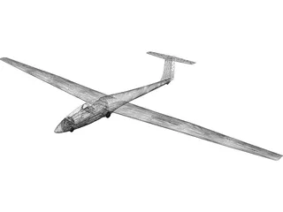 Schleicher ASK 21 Glider 3D Model preview