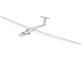 Schleicher ASW 20 Glider 3D Model preview