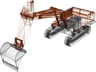 Hitachi 870LCH 3D Model preview