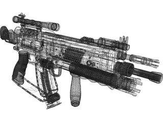 Gun 3D Model preview