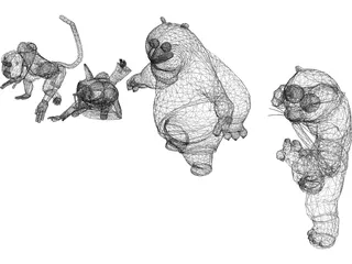Kung Fu Panda 3D Model preview