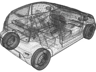 Peugeot 107 3D Model preview
