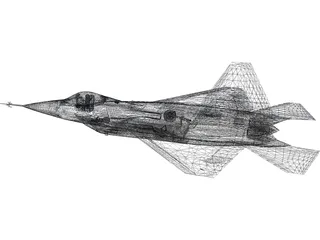 F-22 Raptor 3D Model preview
