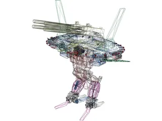 Armored Robot 3D Model preview