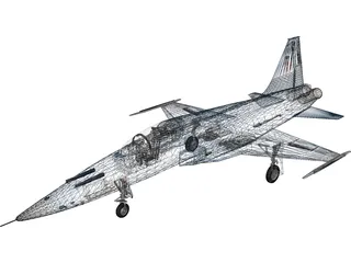 Northrop F-5E Tiger II 3D Model preview