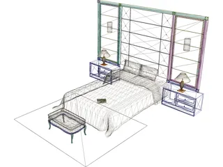 Bedroom Set 3D Model preview