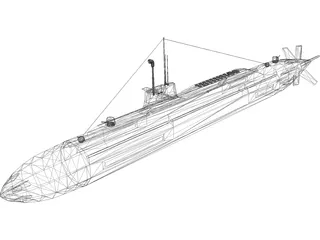 Submarine 3D Model preview