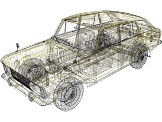 AZLK Moskvich 2125 Kombi 3D Model preview