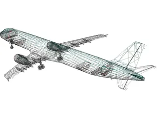 Airbus A321 Aer Lingus 3D Model preview