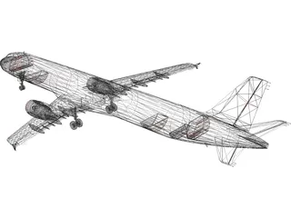 Airbus A321 Air Canada 3D Model preview