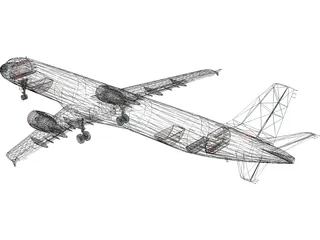 Airbus A321 Alitalia 3D Model preview