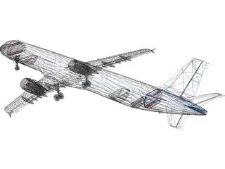Airbus A321 All Nippon 3D Model preview