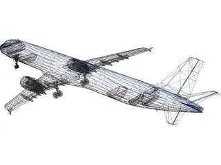 Airbus A321 British Midland 3D Model preview