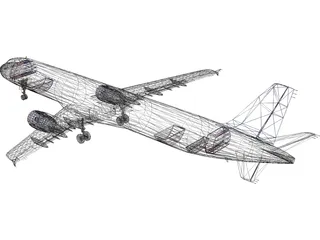 Airbus A321 FinnAir 3D Model preview