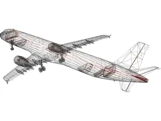 Airbus A321 Iberia 3D Model preview