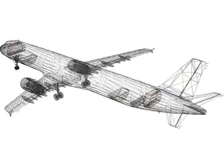Airbus A321 Lufthansa 3D Model preview