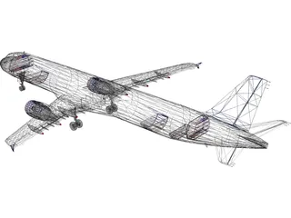 Airbus A321 Sabena 3D Model preview