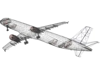 Airbus A321 SAS 3D Model preview