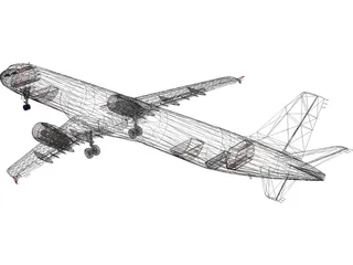 Airbus A321 SpanAir 3D Model preview